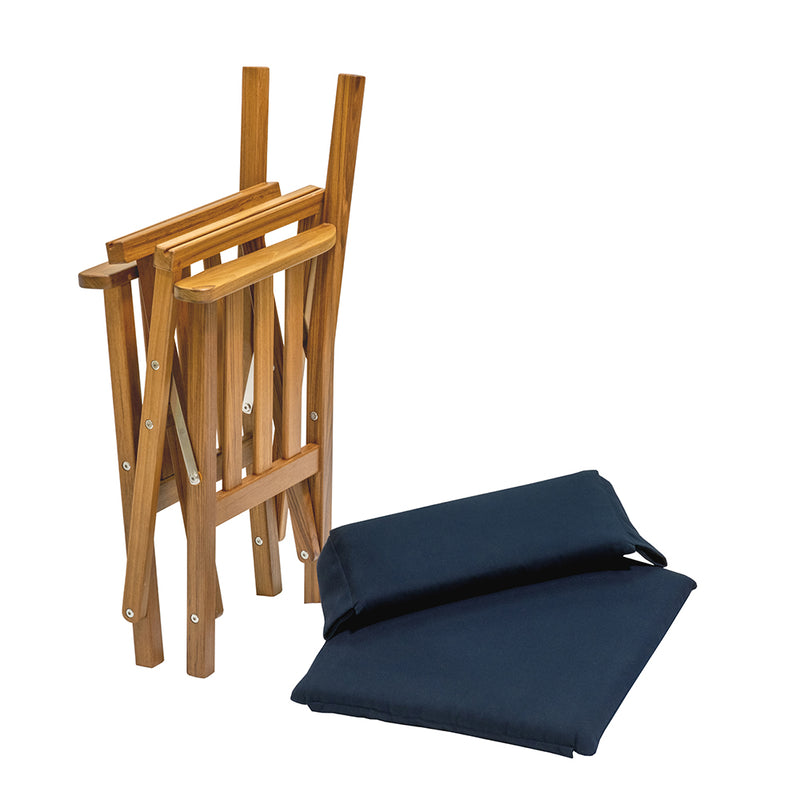 Load image into Gallery viewer, Whitecap Directors Chair II w/Navy Cushion - Teak [61052]
