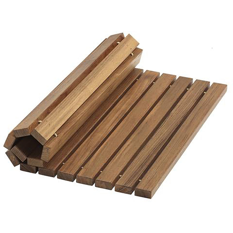 Load image into Gallery viewer, Whitecap Roll-Up Shower Mat - Teak [63108]
