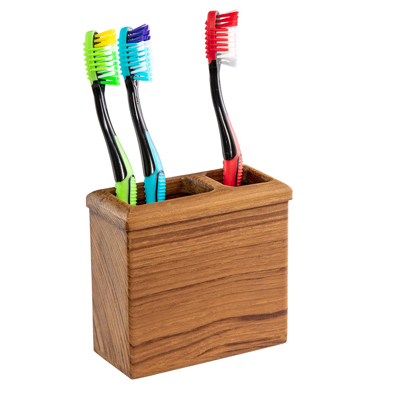 Load image into Gallery viewer, Whitecap Square Toothbrush Holder (Oiled) - Teak [63111]
