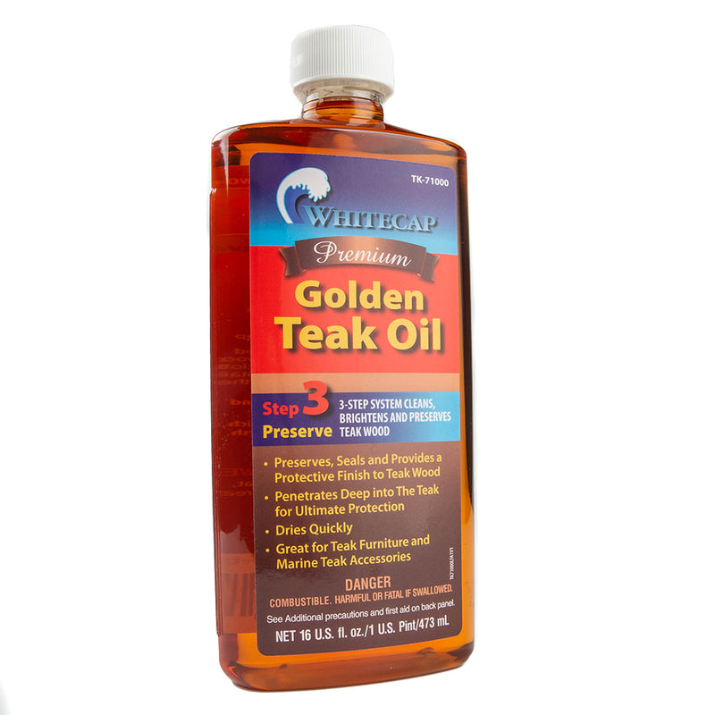 Load image into Gallery viewer, Whitecap Premium Golden Teak Oil - 16oz [TK-71000]

