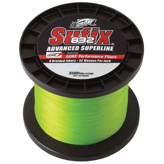 Sufix 832 Advanced Superline Braid - 6lb - Neon Lime - 3500 yds [660-406L]