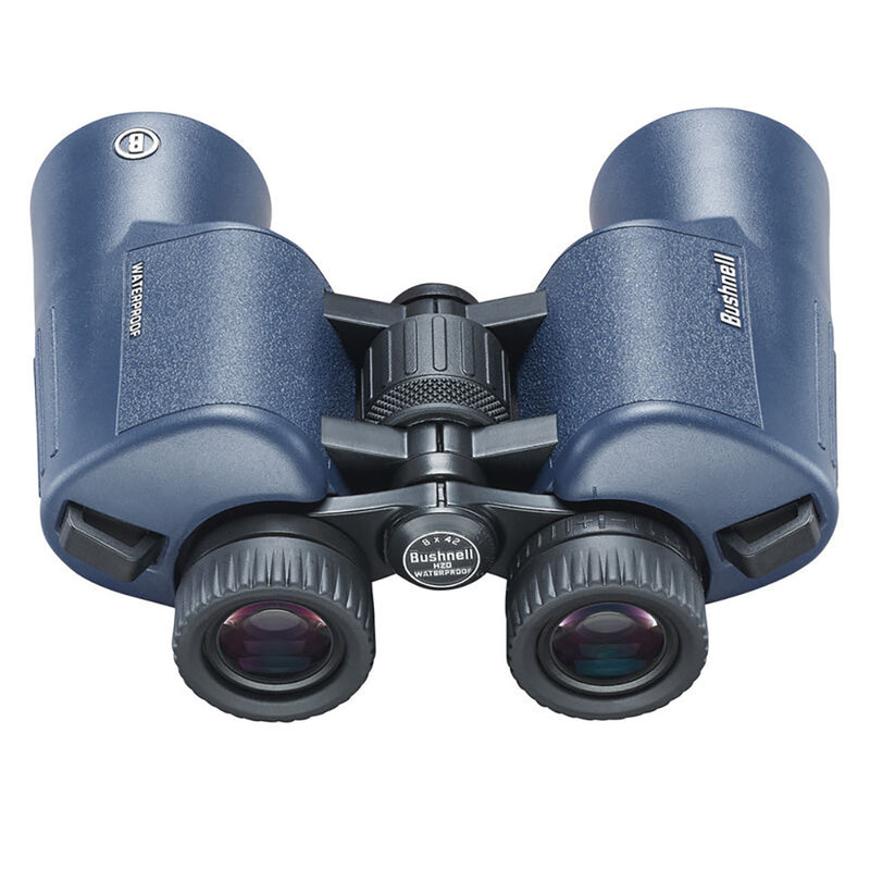 Load image into Gallery viewer, Bushnell 10x42mm H2O Binocular - Dark Blue Porro WP/FP Twist Up Eyecups [134211R]
