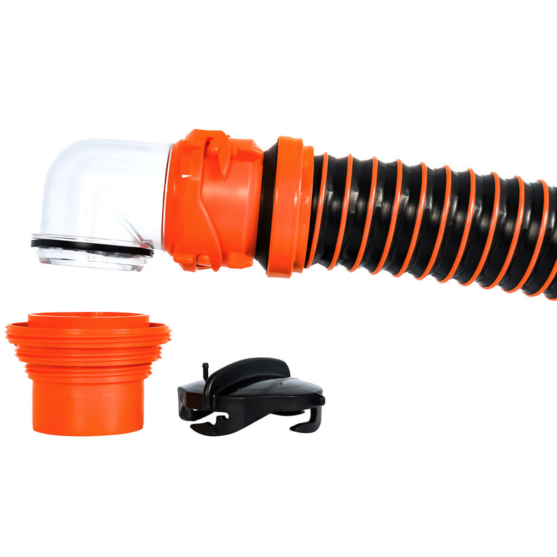 Load image into Gallery viewer, Camco RhinoEXTREME 15 Sewer Hose Kit w/Swivel Fitting 4 In 1 Elbow Caps [39861]
