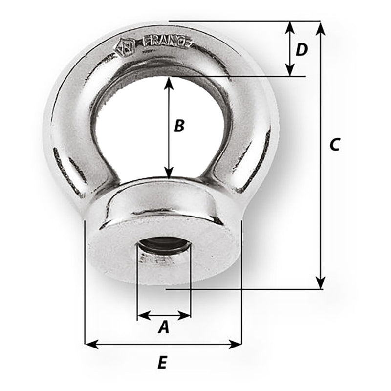 Load image into Gallery viewer, Wichard 1/2 Eye Nut - 1-1/16&quot; Diameter [06361]
