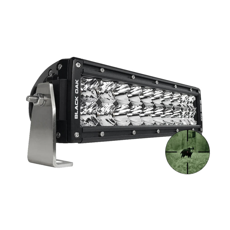 Load image into Gallery viewer, Black Oak Pro Series Double Row Combo Infrared 10&quot; 940nm Light Bar - Black [10IR-940]
