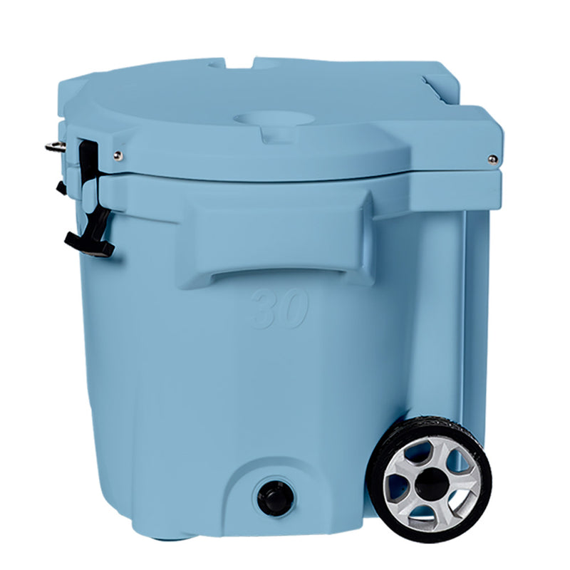 Load image into Gallery viewer, LAKA Coolers 30 Qt Cooler w/Telescoping Handle  Wheels - Blue [1080]
