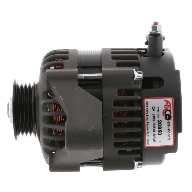 Load image into Gallery viewer, ARCO Marine Premium Replacement Outboard Alternator w/Multi-Groove Pulley - 12V 50A [20850]
