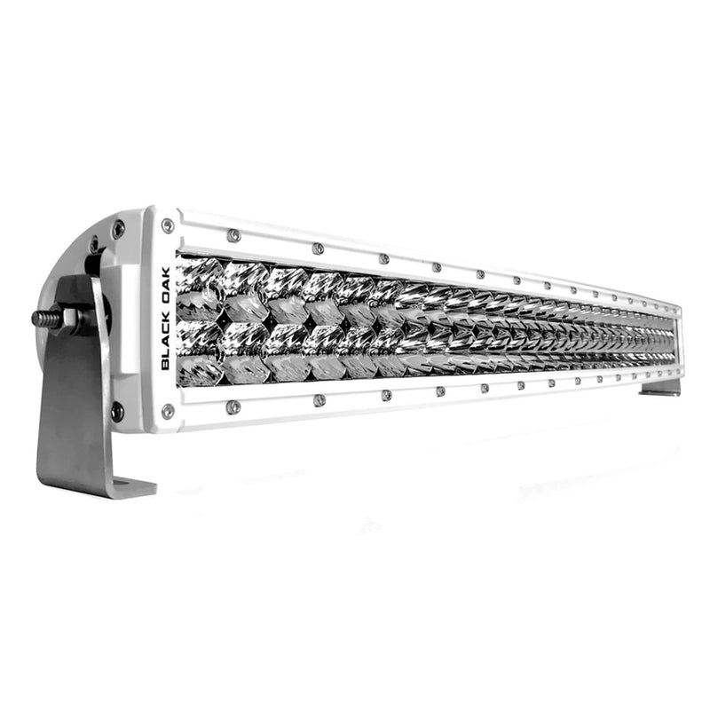 Load image into Gallery viewer, Black Oak 30&quot; Marine Curved Double Row LED Light Bar - Spot Optics - White Housing - Pro Series 3.0 [30SCM-D5OS]
