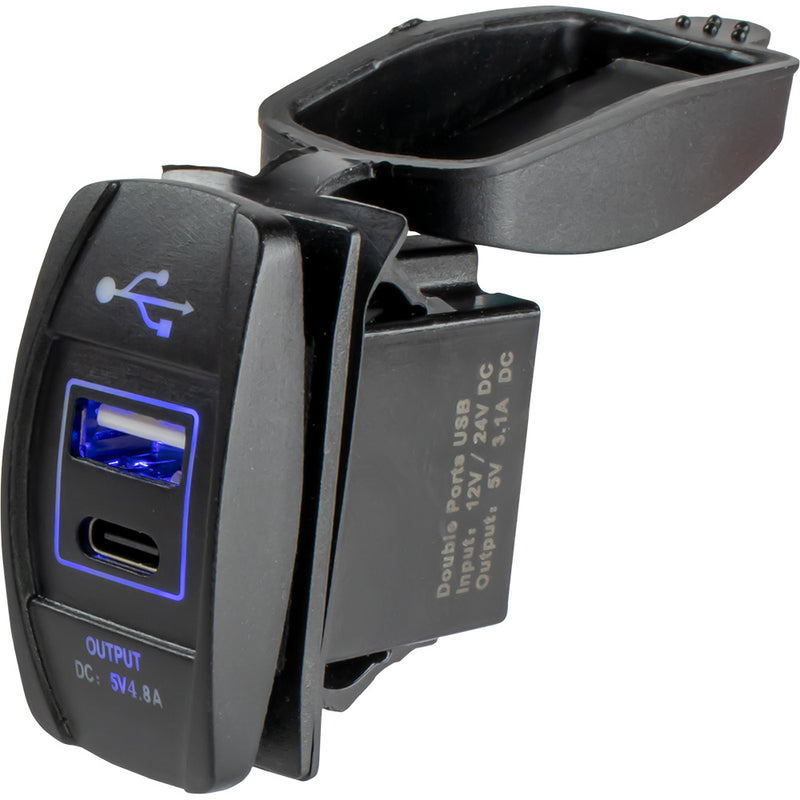 Load image into Gallery viewer, Sea-Dog USB  USB-C Rocker Switch Style Power Socket [426521-1]
